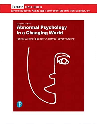 Abnormal Psychology in a Changing World [rental Edition]