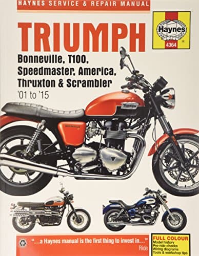 Triumph Bonneville, T100, Speedmaster, America, Thruxton & Scrambler '01 to '15 (Haynes Service & Repair Manual)