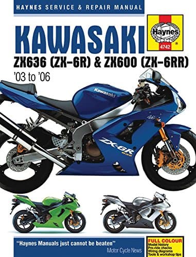 Kawasaki ZX636 (ZX-6R) & ZX600 (ZX-6RR) '03 to '06 (Haynes Service & Repair Manual)