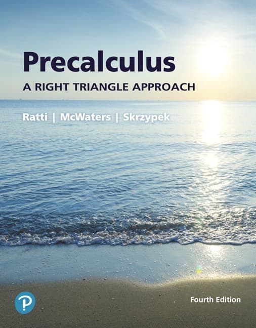 Precalculus: A Right Triangle Approach