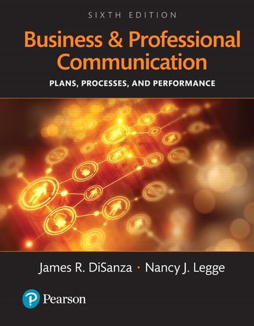 Business and Professional Communication: Plans, Processes, and Performance