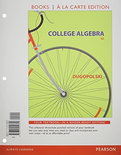 College Algebra, Books a la Carte Edition, Plus New Mylab Math-- Access Card Package [With Folder]