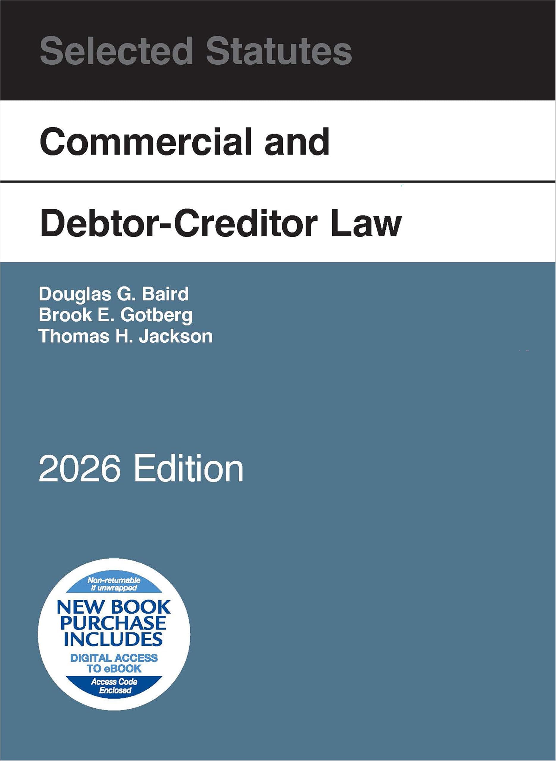 Commercial and Debtor-Creditor Law Selected Statutes, 2026 Edition