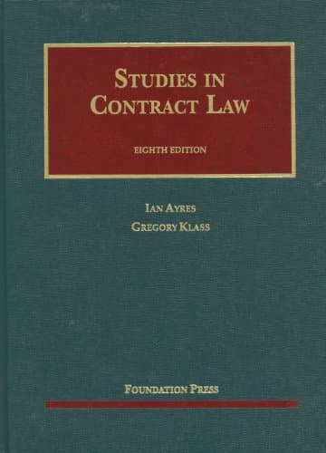 Studies in Contract Law, 8th (University Casebook Series)