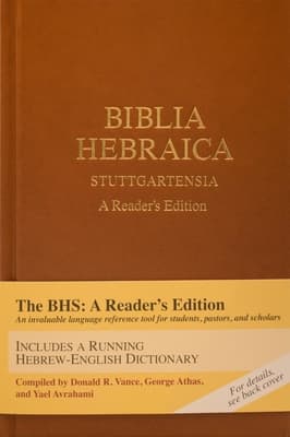 Biblia Hebraica Stuttgartensia (Bhs), a Reader's Edition, Hardcover (Hardcover)