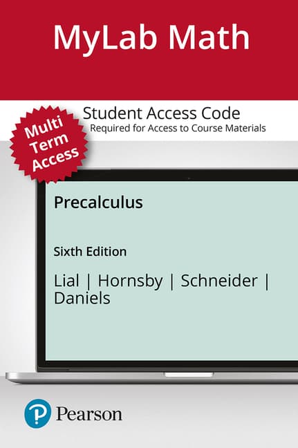 Mylab Math with Pearson Etext -- 24-Month Standalone Access Card -- For Precalculus