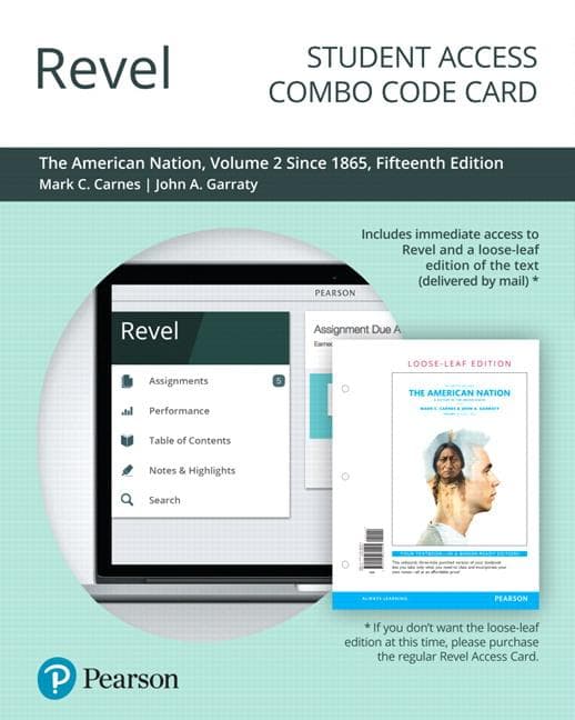 Revel for the American Nation: A History of the United States, Volume 2 -- Combo Access Card