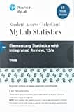 Mylab Statistics with Pearson Etext -- 18 Week Standalone Access Card -- For Elementary Statistics with Integrated Review
