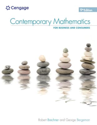 Bundle: Contemporary Mathematics for Business & Consumers, Loose-Leaf Version + Webassign Printed Access Card for Brechner/Bergeman's Contemporary Ma
