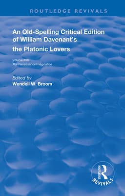 William Davenant's the Platonic Lovers