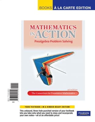 Mathematics in Action: Prealgebra Problem Solving