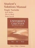 Student Solutions Manual for University Calculus: Early Transcendentals, Single Variable