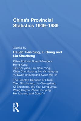 China's Provincial Statistics, 1949-1989