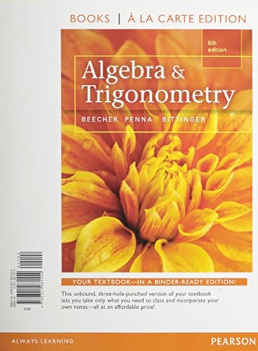 Algebra and Trigonometry