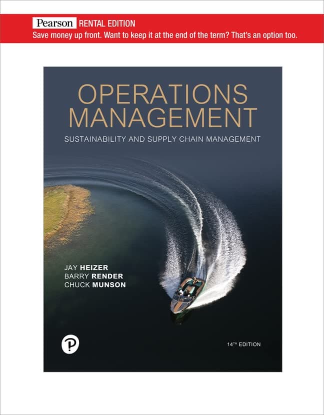 Operations Management: Sustainability and Supply Chain Management