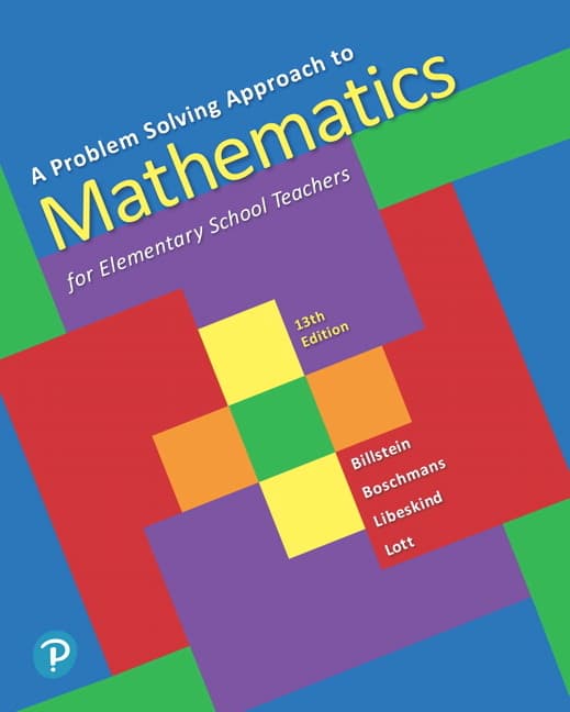 A Problem Solving Approach to Mathematics for Elementary School Teachers