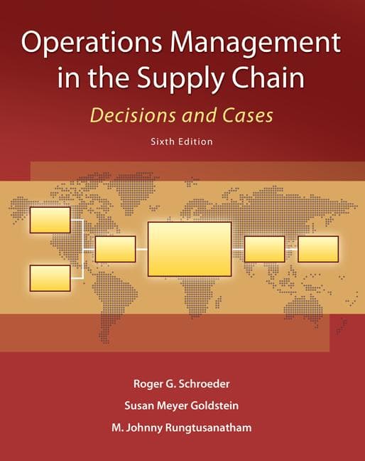 Operations Management in the Supply Chain: Decisions and Cases