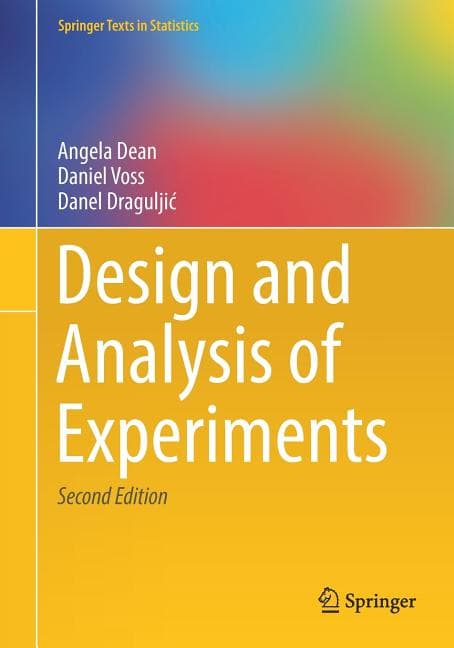 Design and Analysis of Experiments (2017)