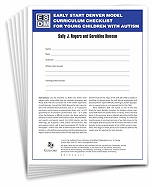 Early Start Denver Model Curriculum Checklist for Young Children with Autism (First Edition, Set of 15 Checklists, Each a 16-Page Two-Color Booklet)