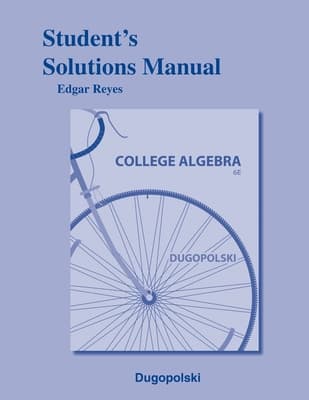 Student Solutions Manual for College Algebra